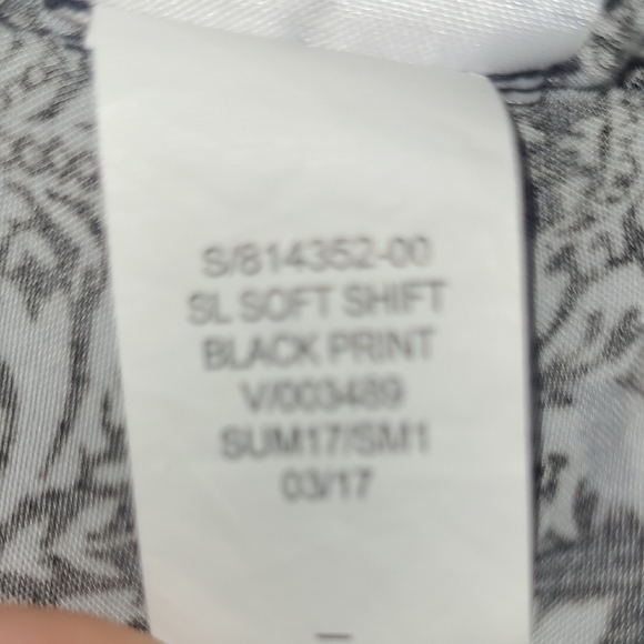 SunDress Black White Paisley  Sleeveless Soft Shift Summer Coastal Cool Light - Picture 7 of 9